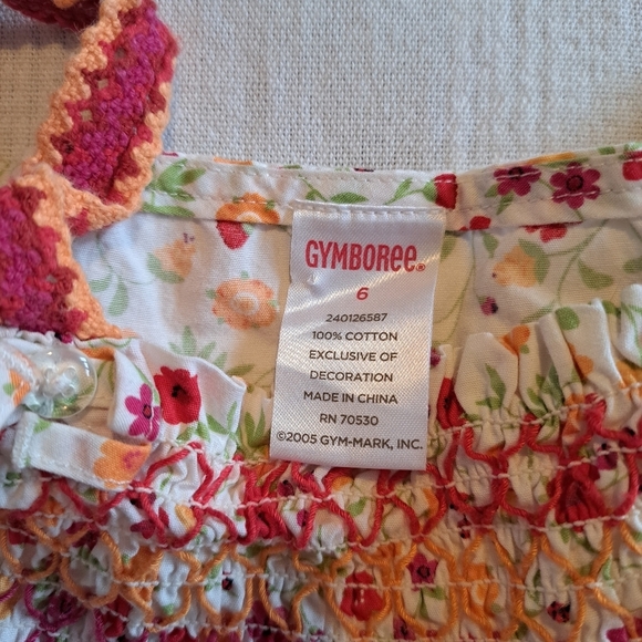 Gymboree girls size 6 Fiesta Del Sol tank top, crocheted straps, VGUC - Picture 2 of 4